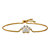 Diamond Accent Paw Print Adjustable Drawstring Bracelet Yellow Gold-Plated 9"-11 at PalmBeach Jewelry