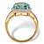 5.86 TCW Genuine Sky Blue Topaz and Cubic Zirconia Halo Cocktail Ring in 14k Gold over .925 Sterling Silver-12 at PalmBeach Jewelry