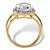 4.36 TCW White Cubic Zirconia Halo Cocktail Ring in 14k Gold over .925 Sterling Silver-12 at PalmBeach Jewelry