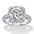 4.36 TCW White Cubic Zirconia Halo Cocktail Ring in Platinum over .925 Sterling Silver-11 at PalmBeach Jewelry