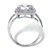 4.36 TCW White Cubic Zirconia Halo Cocktail Ring in Platinum over .925 Sterling Silver-12 at PalmBeach Jewelry