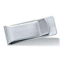 Polished Money Clip in Silvertone 2"