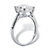 3.93 TCW Emerald-Cut White Cubic Zirconia Bridal Engagement Anniversary Ring in Platinum over Sterling Silver-12 at PalmBeach Jewelry