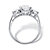 3 TCW Round White Cubic Zirconia 3-Stone Bridal Engagement Anniversary Ring in Solid 10k White Gold-12 at PalmBeach Jewelry