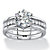 2.28 TCW Round White Cubic Zirconia 2-Piece Jacket Bridal Engagement Set in Platinum over Sterling Silver-11 at PalmBeach Jewelry