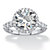4.70 TCW Round White Cubic Zirconia Halo Bridal Engagement Ring in Platinum over Sterling Silver-11 at PalmBeach Jewelry