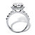 4.70 TCW Round White Cubic Zirconia Halo Bridal Engagement Ring in Platinum over Sterling Silver-12 at PalmBeach Jewelry