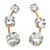1.70 TCW Round White Cubic Zirconia 3-Stone Ear Climber Earrings in Solid 10k Yellow Gold-11 at PalmBeach Jewelry
