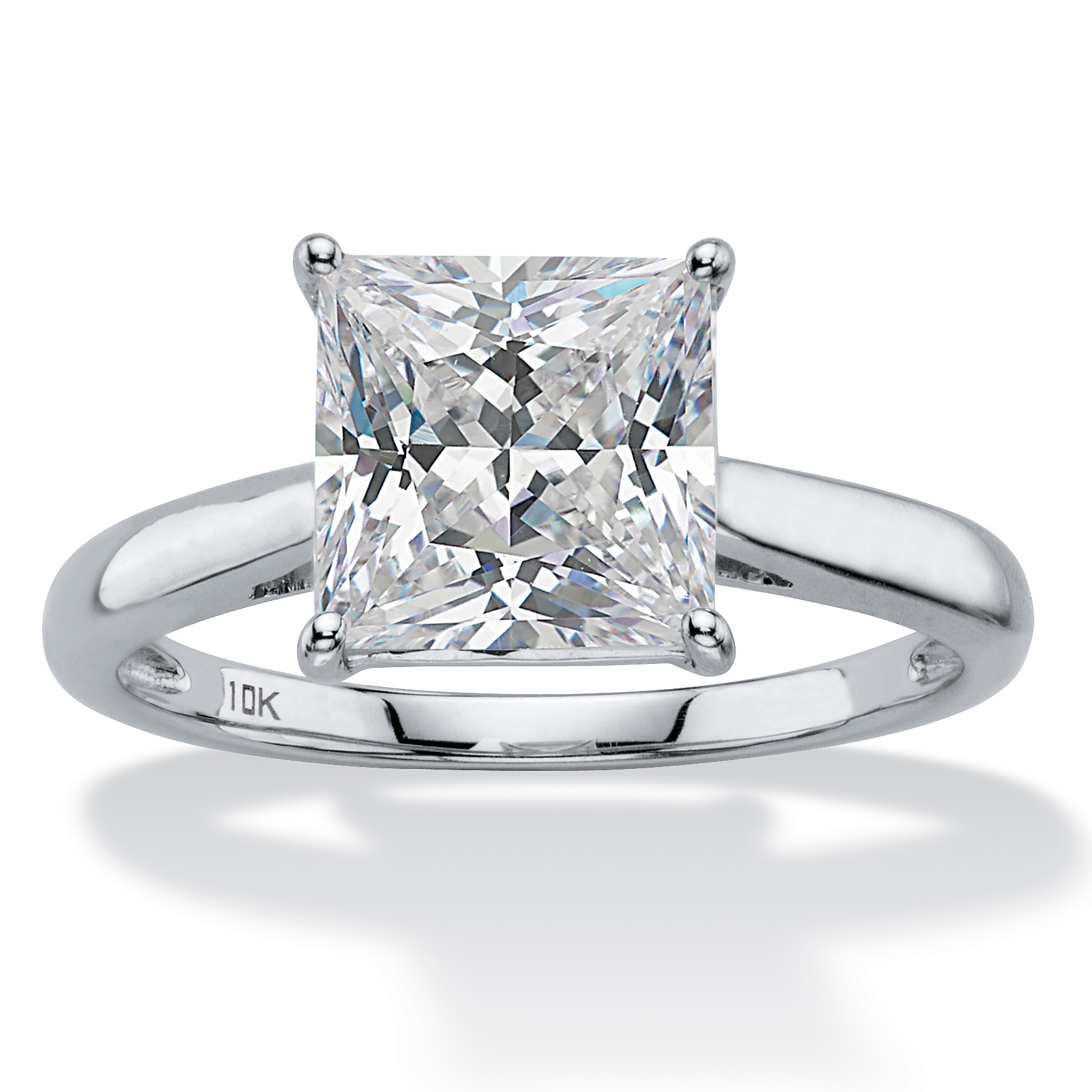 10K White Gold Cz Wedding Ring Sets - designsbylima