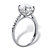 3.31 TCW Round White Cubic Zirconia Bridal Engagement Ring in Solid 10k White Gold-12 at PalmBeach Jewelry