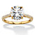 3.31 TCW Round White Cubic Zirconia Bridal Engagement Ring in Solid 10k Yellow Gold-11 at PalmBeach Jewelry