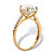 3.31 TCW Round White Cubic Zirconia Bridal Engagement Ring in Solid 10k Yellow Gold-12 at PalmBeach Jewelry