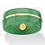 Genuine Green Jade Striped Ring Band with 10k Yellow Gold Accent-11 at PalmBeach Jewelry