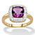 1.82 TCW Genuine Cushion-Cut Purple Amethyst and Diamond Accent Pave-Style Halo Ring in 14k Yellow Gold over Sterling Silver-11 at PalmBeach Jewelry