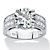 4.40 TCW Round White Cubic Zirconia Wedding Engagement Ring in Platinum over Sterling Silver-11 at PalmBeach Jewelry