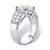 4.40 TCW Round White Cubic Zirconia Wedding Engagement Ring in Platinum over Sterling Silver-12 at PalmBeach Jewelry