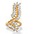 4.10 TCW Marquise-Cut Cubic Zirconia Elongated Leaf Wrap Bypass Cocktail Ring Yellow Gold-Plated-11 at PalmBeach Jewelry