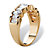 1.87 TCW Marquise and Baguette-Cut White Cubic Zirconia Anniversary Ring Band Yellow Gold-Plated-12 at PalmBeach Jewelry
