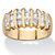1.89 TCW Princess-Cut White Cubic Zirconia Bar-Set Ring Band Yellow Gold-Plated-11 at PalmBeach Jewelry