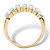 1.89 TCW Princess-Cut White Cubic Zirconia Bar-Set Ring Band Yellow Gold-Plated-12 at PalmBeach Jewelry