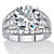7.32 TCW Round White Cubic Zirconia Triple Split-Shank Milgrain Bridal Engagement Ring Platinum-Plated-11 at PalmBeach Jewelry