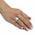7.32 TCW Round White Cubic Zirconia Triple Split-Shank Milgrain Bridal Engagement Ring Platinum-Plated-13 at PalmBeach Jewelry