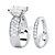 4.80 TCW Princess-Cut White Cubic Zirconia 2-Piece Bridal Wedding Ring Set in Platinum over Sterling Silver-12 at PalmBeach Jewelry