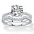 Round White Cubic Zirconia 2-Piece Bridal Wedding Ring Set 2.65 TCW in Platinum over Sterling Silver-11 at PalmBeach Jewelry