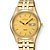 Men's Seiko Solar Watch with Gold Face and Bracelet Band in Gold Tone 8"-11 at PalmBeach Jewelry