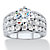 6.12 TCW Round White Cubic Zirconia Channel-Set Cocktail Ring Platinum-Plated-11 at PalmBeach Jewelry