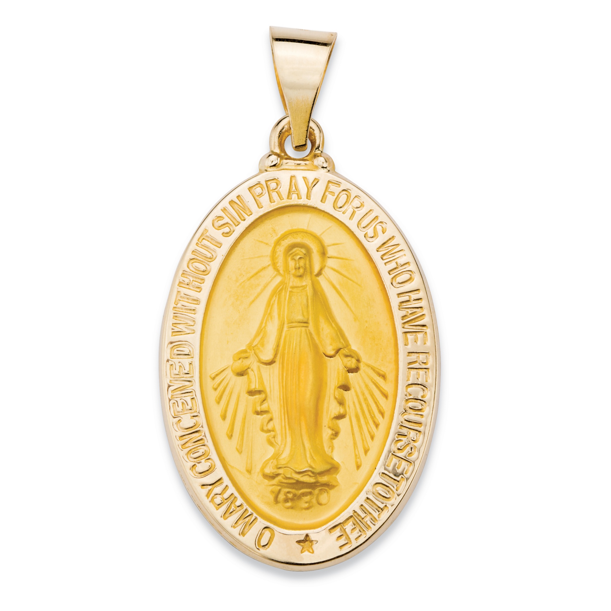Virgin mary pendant 14k Clearance