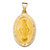 Oval Miraculous Medal Virgin Mary Embossed Pendant in 14k Yellow Gold (1 1/3")-11 at PalmBeach Jewelry