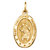 Oval St. Christopher Embossed Charm Pendant in 10k Yellow Gold (1")-11 at PalmBeach Jewelry