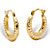 Shrimp-Style Hoop Earrings in 10k Yellow Gold (5/8")-12 at PalmBeach Jewelry