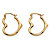 SETA JEWELRY Polished Open Heart-Shaped Tubular Hoop Earrings in 10k Yellow Gold (3/4")-11 at Seta Jewelry