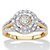 White Diamond Pave-Style Double Halo Ring 1/7 TCW in Solid 10k Yellow Gold-11 at PalmBeach Jewelry