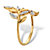 Diamond Accent Marquise-Shaped Bypass Leaf Ring in Solid 10k Yellow Gold-12 at PalmBeach Jewelry