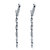 Cubic Zirconia Star Ear Pin Climber Earrings in Sterling Silver 1.75" (.47 TCW)-12 at PalmBeach Jewelry