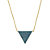 Blue Crystal Triangle Necklace in Yellow Gold-Plated with Black Ruthenium-Plating 18"-20"-11 at PalmBeach Jewelry