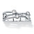 White Cubic Zirconia Multi-Band Crossover Ring in Sterling Silver (.25 TCW)-11 at PalmBeach Jewelry