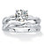 Round Cubic Zirconia 2-Piece Twisted Wedding Ring Set in Sterling Silver 1.79 TCW-11 at Direct Charge presents PalmBeach