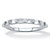 Baguette-Cut White Cubic Zirconia Bridal Ring in Sterling Silver (.80 TCW)-11 at PalmBeach Jewelry
