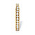 Round White Cubic Zirconia Stackable Eternity Ring in 18k Gold over Sterling Silver (.85 TCW)-12 at PalmBeach Jewelry