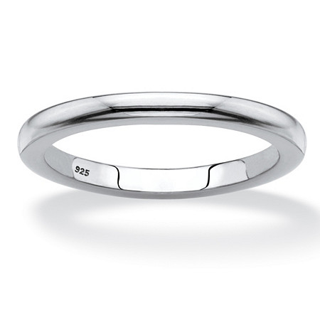 Polished Wedding Ring Band in Sterling Silver (2mm) at PalmBeach Jewelry