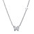 Round Cubic Zirconia Butterfly Necklace in Sterling Silver 18"-20" (.16 TCW)-11 at PalmBeach Jewelry