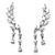 Marquise-Cut Crystal Ear Climber Earrings in Silvertone with Pear Drop Accent-11 at PalmBeach Jewelry