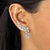 Marquise-Cut Crystal Ear Climber Earrings in Silvertone with Pear Drop Accent-13 at PalmBeach Jewelry