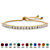 Round Simulated Birthstone Crystal Bolo Drawstring Bracelet in Gold-Plated with Bead Acents 9.25"-104 at PalmBeach Jewelry
