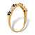 Genuine Blue Sapphire and Diamond Accent Ring in Solid 10k Yellow Gold .32 TCW-12 at PalmBeach Jewelry