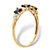 Genuine Blue Sapphire and Diamond Accent Princess-Cut Ring .76 TCW in Solid 10k Yellow Gold-12 at PalmBeach Jewelry